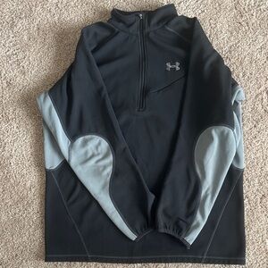 Under Armour Black and Gray Half-Zip Athletic Pullover